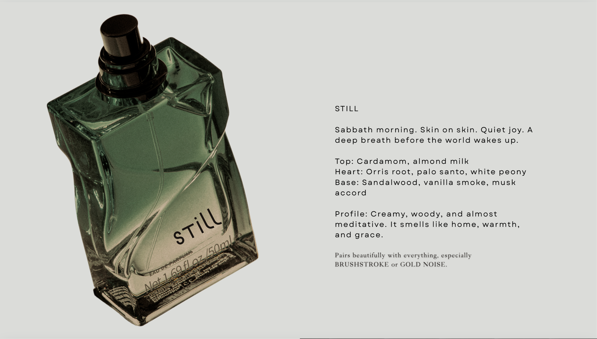 Still fragrance product copy